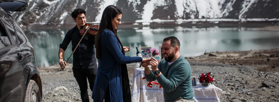 Momento do pedido de casamento